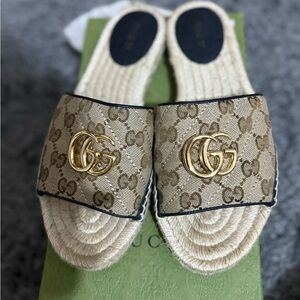 Gucci monogram espadrille sandals